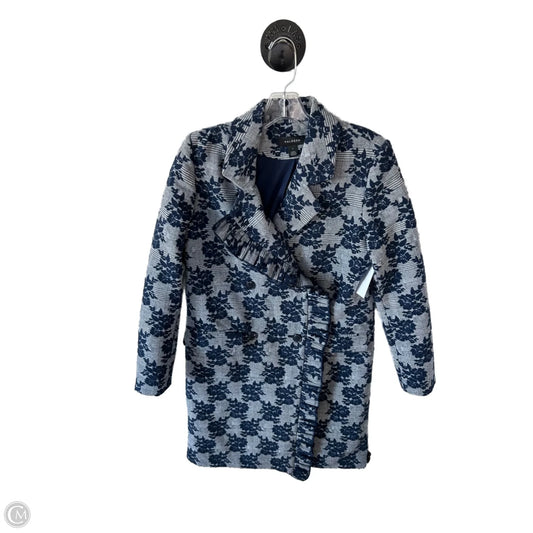 Coat Peacoat By Halogen In Blue & Grey, Size: S
