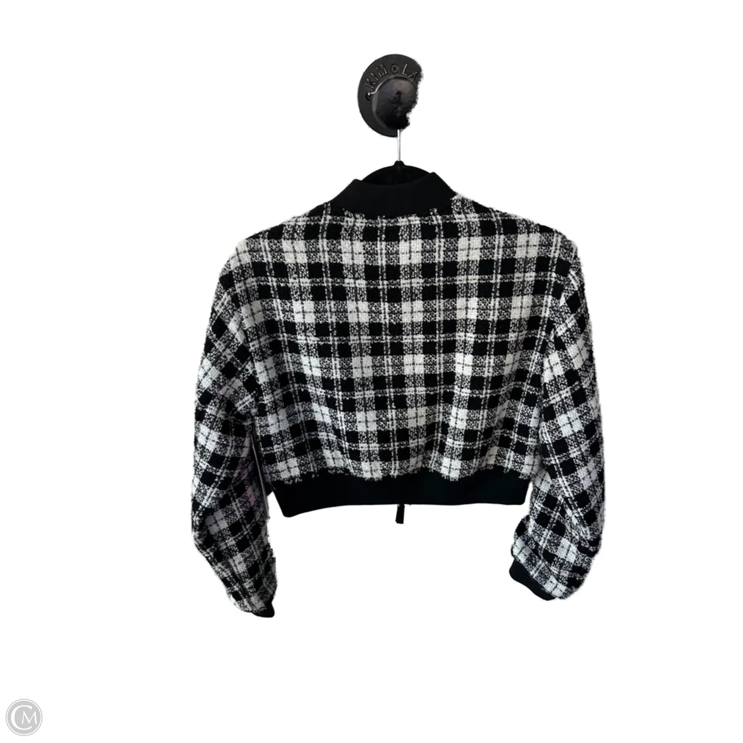 Jacket Moto By Maeve In Black & White, Size: S