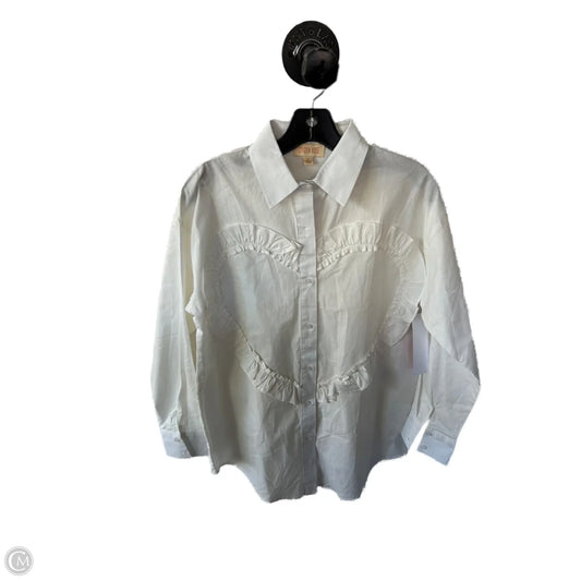 Top Long Sleeve By Cmc In White, Size: S