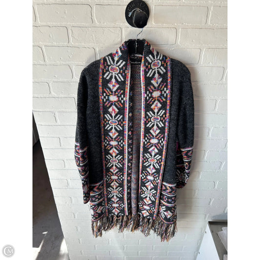 Sweater Cardigan By Clothes Mentor In Grey & Pink, Size: M