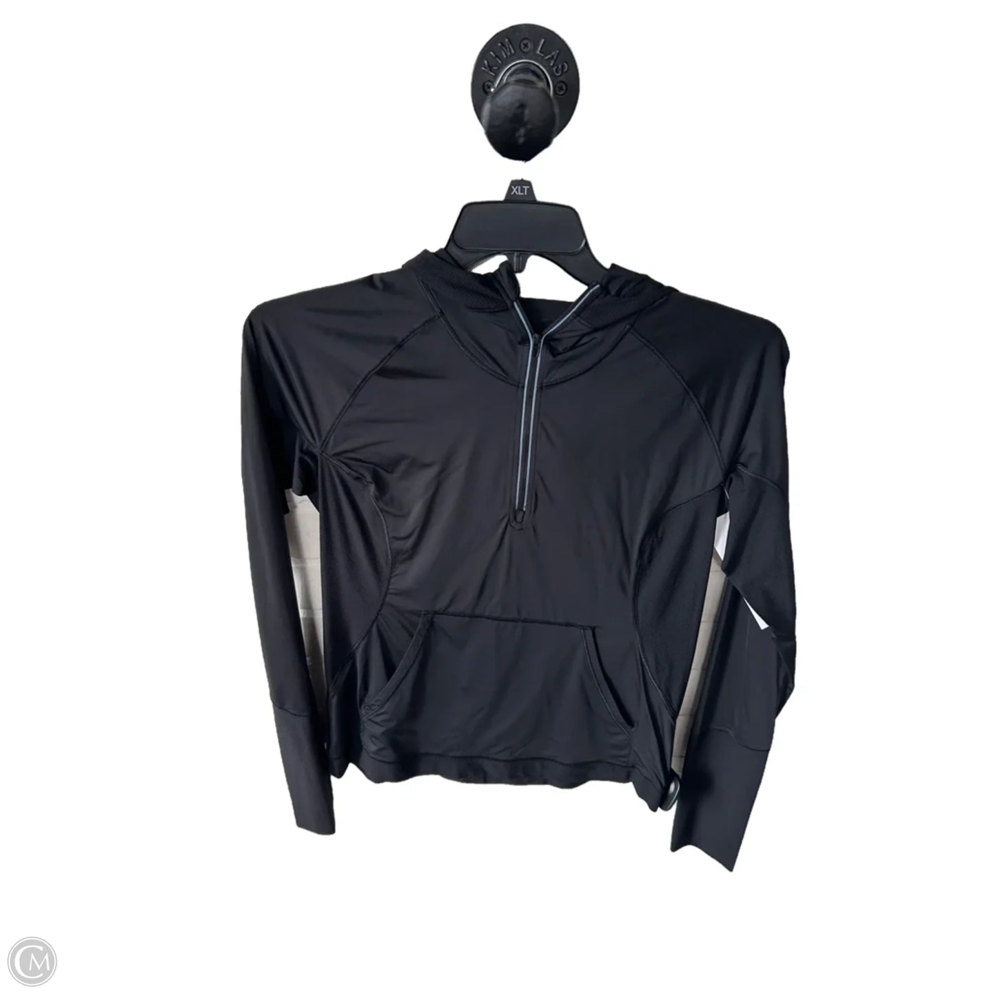 Athletic Top Long Sleeve Hoodie By Lululemon In Black, Size: S