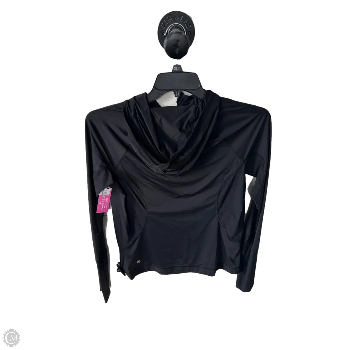 Athletic Top Long Sleeve Hoodie By Lululemon In Black, Size: S