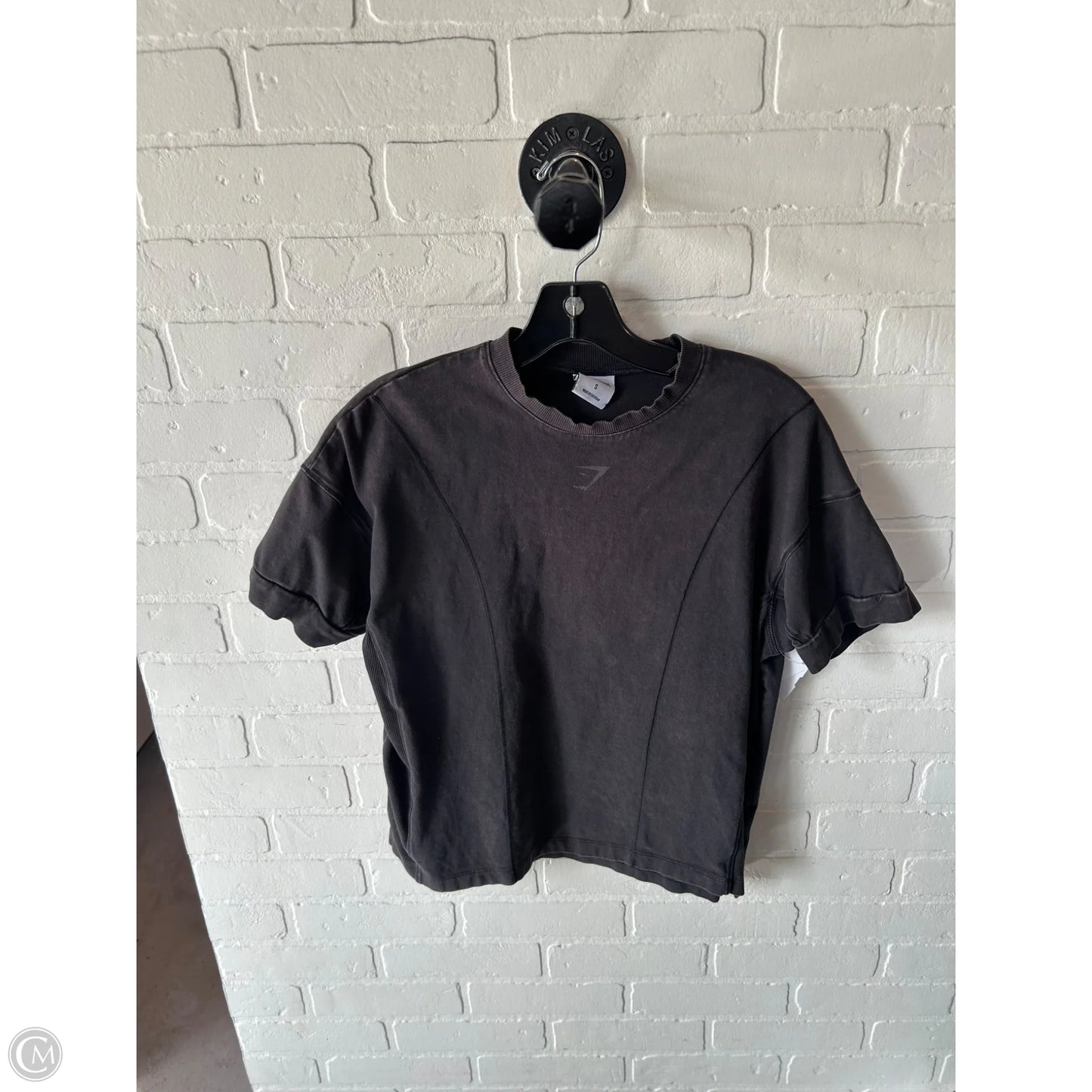 Athletic Top Short Sleeve By Gym Shark In Grey, Size: S