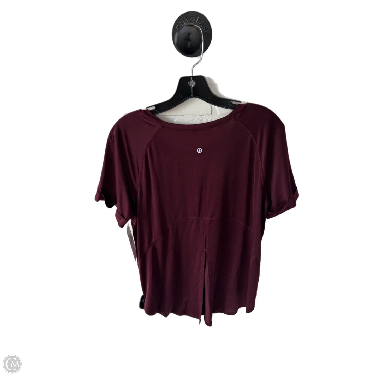 Athletic Top Short Sleeve By Lululemon In Red, Size: M