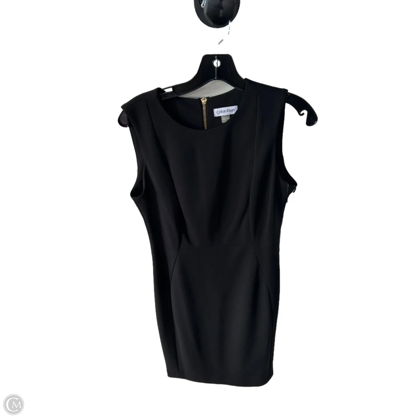 Dress Work By Calvin Klein In Black & Gold, Size: S