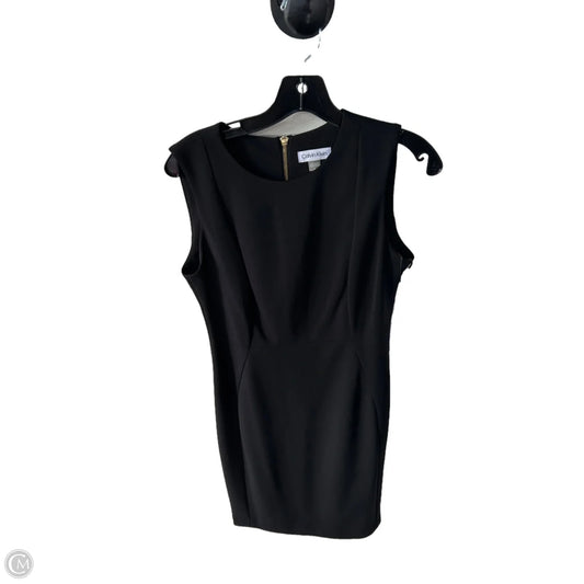 Dress Work By Calvin Klein In Black & Gold, Size: S