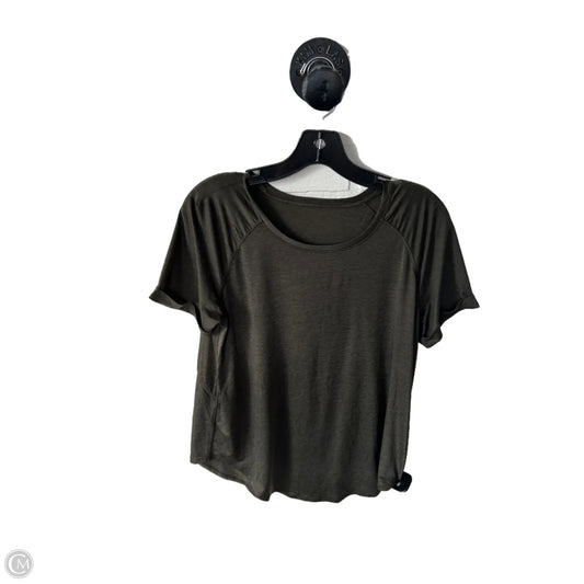 Athletic Top Short Sleeve By Lululemon In Green, Size: M