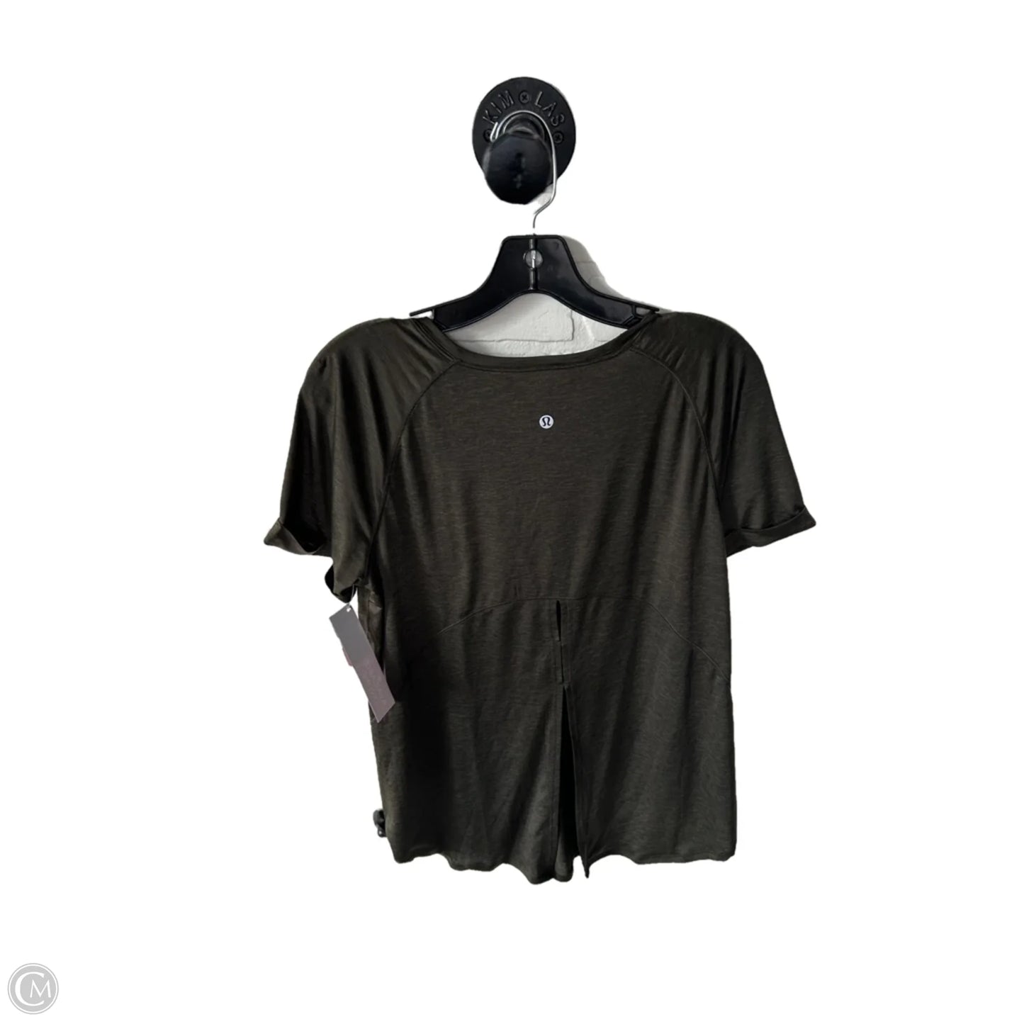 Athletic Top Short Sleeve By Lululemon In Green, Size: M