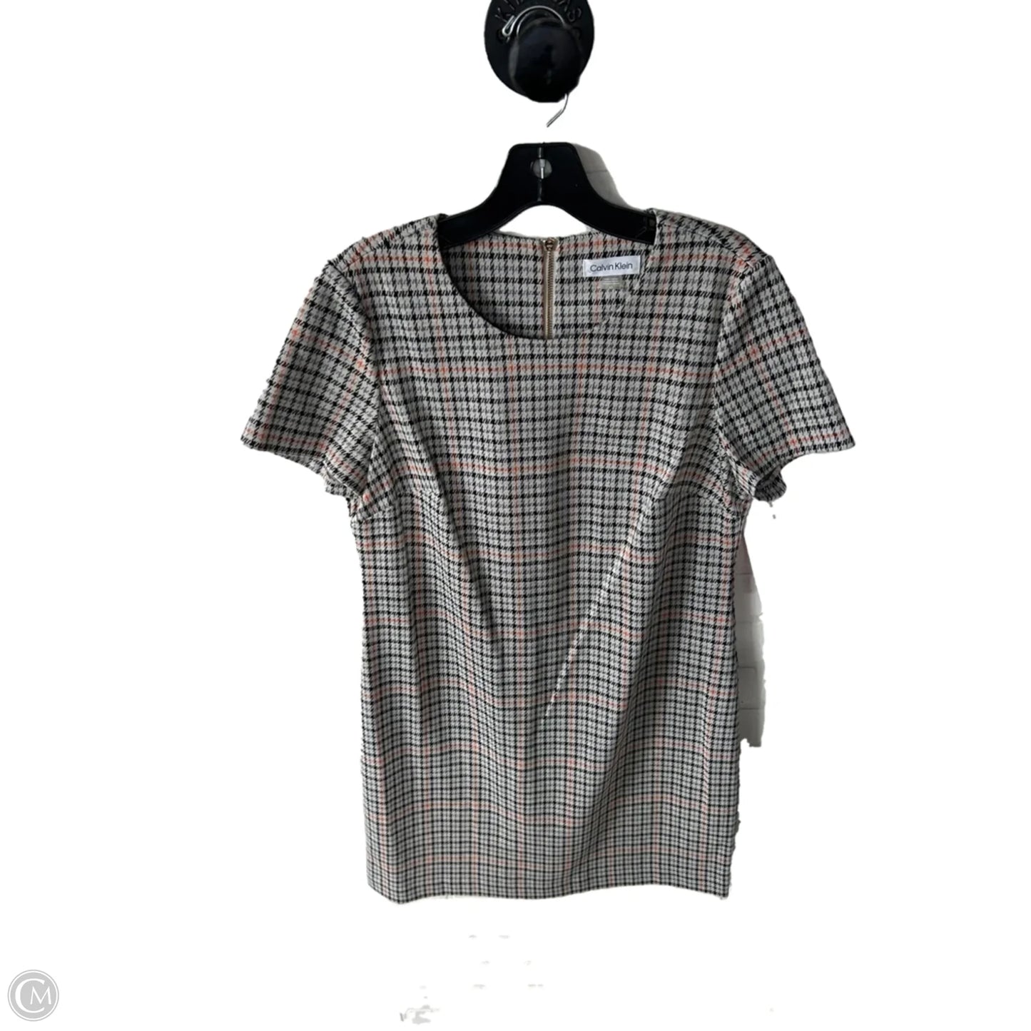 Dress Work By Calvin Klein In Black & Tan, Size: M