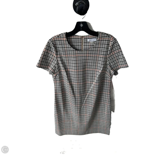 Dress Work By Calvin Klein In Black & Tan, Size: M