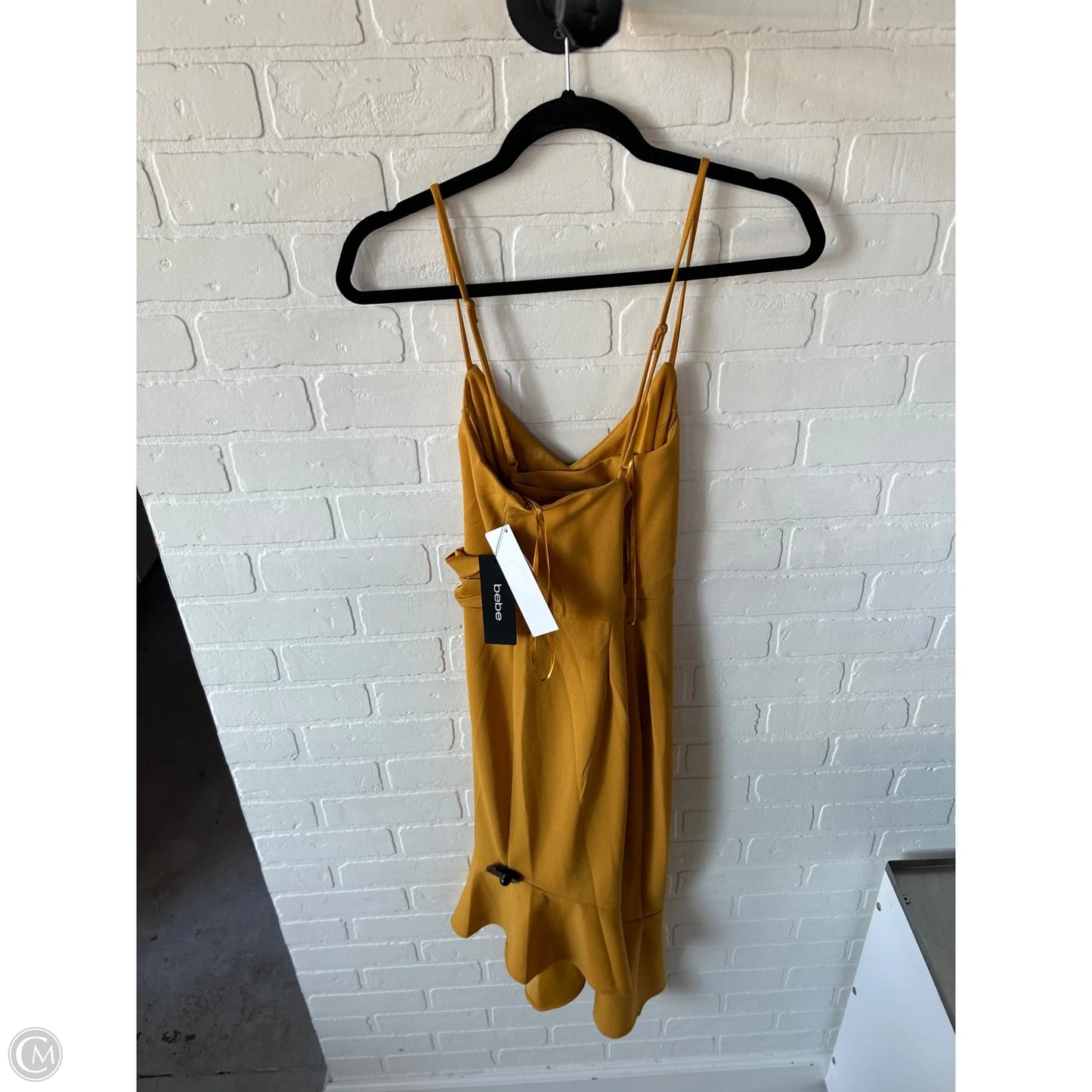 Dress Party Midi By Bebe In Yellow, Size: M