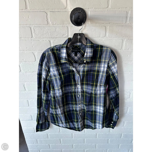 Top Long Sleeve By J. Crew In Blue & Green, Size: S