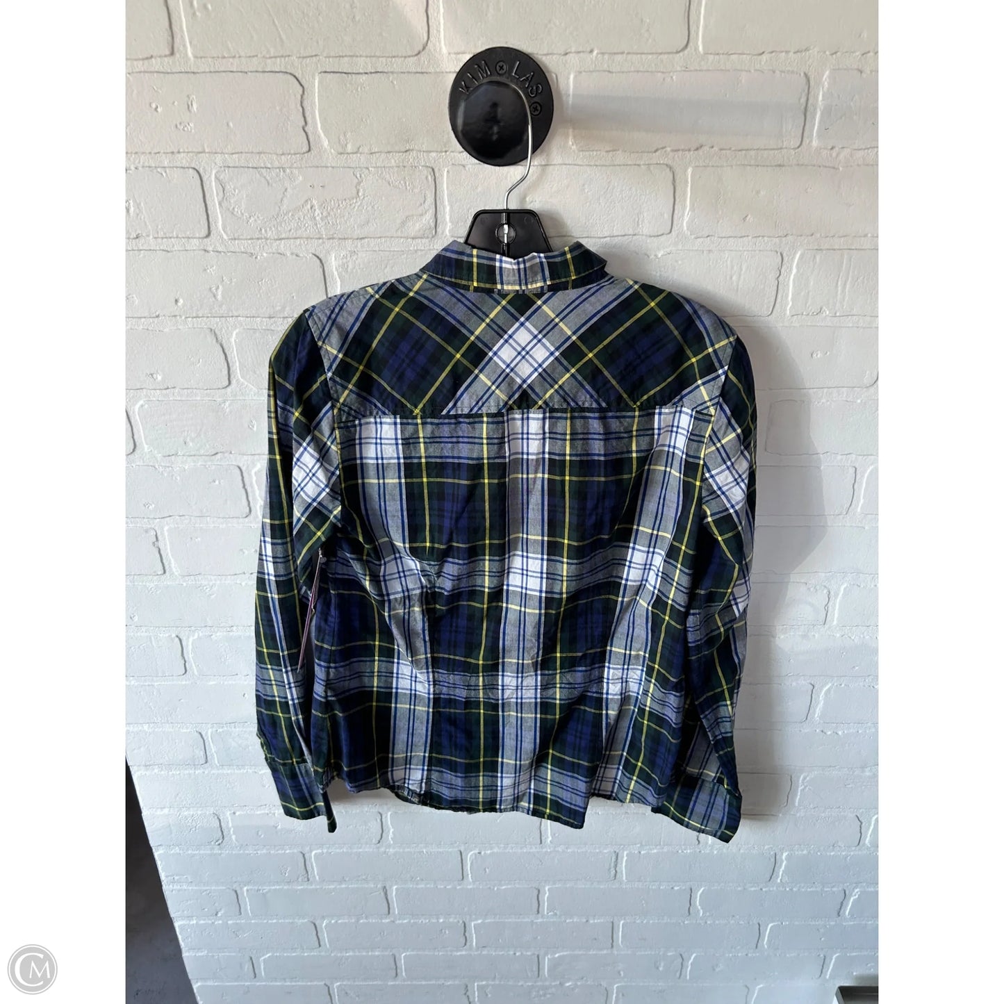 Top Long Sleeve By J. Crew In Blue & Green, Size: S