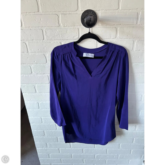 Top Long Sleeve By Amanda Uprichard In Purple, Size: S