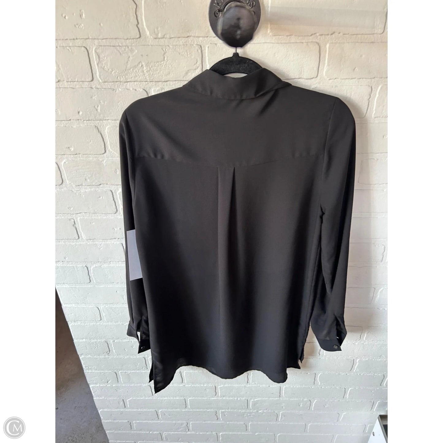 Top Long Sleeve By Pleione In Black, Size: S