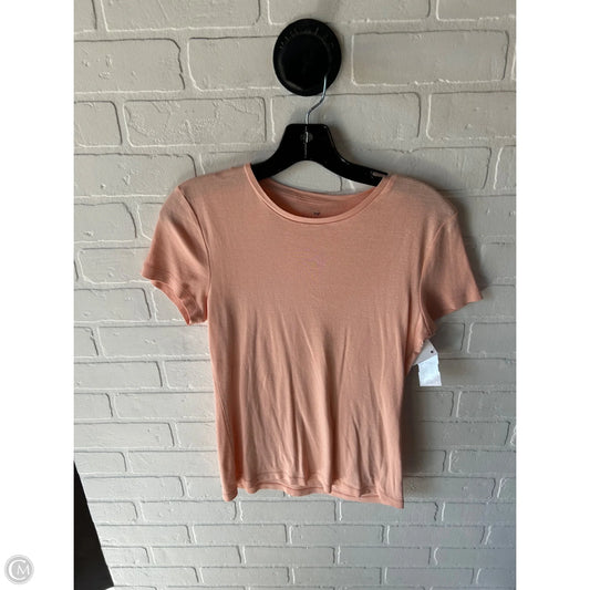 Top Short Sleeve Basic By Talbots In Peach, Size: S