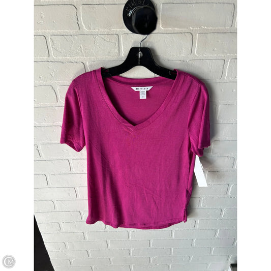 Athletic Top Short Sleeve By Athleta In Pink, Size: S