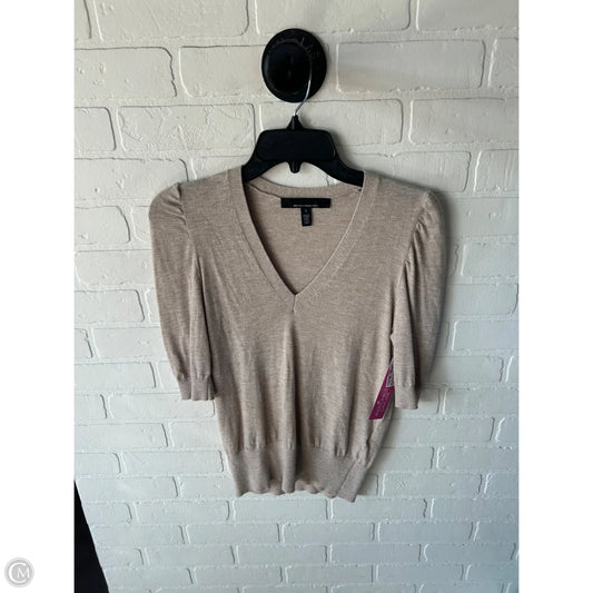 Sweater Short Sleeve By White House Black Market In Tan, Size: S