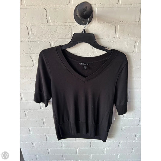 Athletic Top Short Sleeve By Athleta In Black, Size: Xs