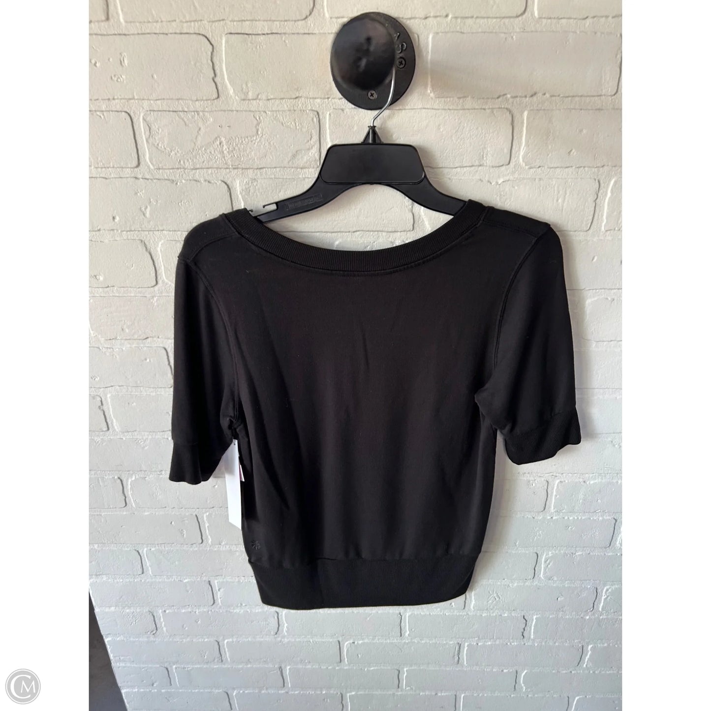 Athletic Top Short Sleeve By Athleta In Black, Size: Xs