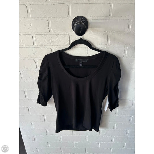 Top Short Sleeve By White House Black Market In Black, Size: Xs