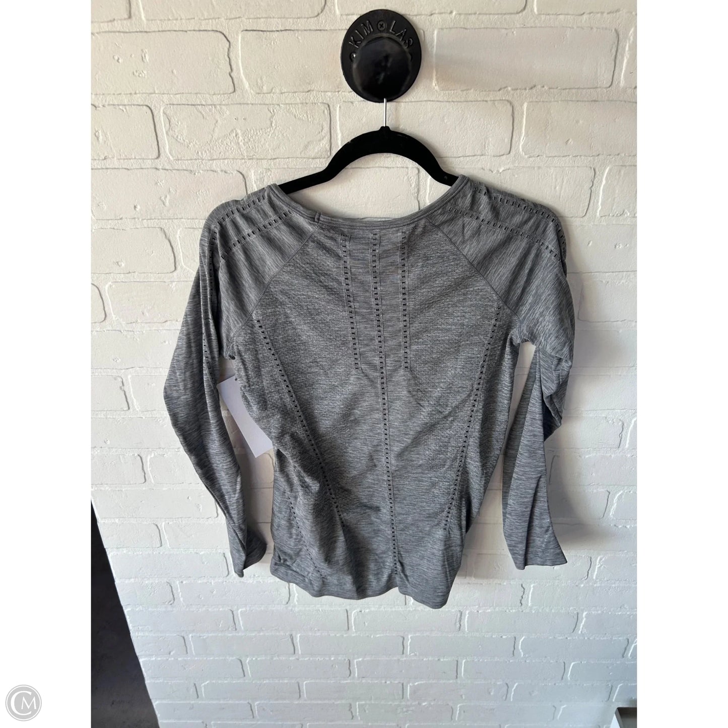 Athletic Top Long Sleeve Crewneck By Athleta In Grey, Size: S