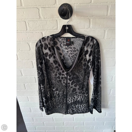 Top Long Sleeve By Clothes Mentor In Black & Grey, Size: M