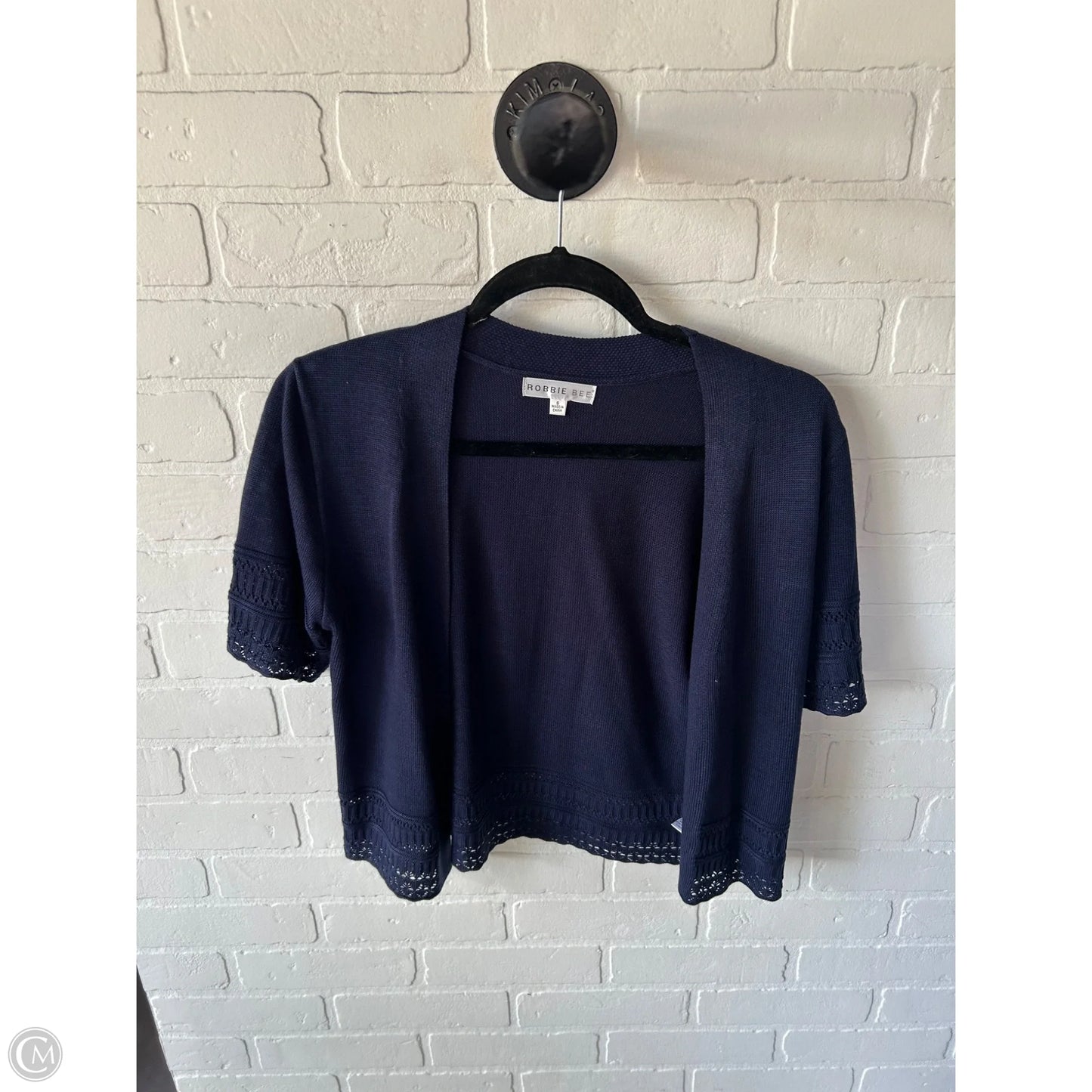 Sweater Short Sleeve By Robbie Bee In Navy, Size: S