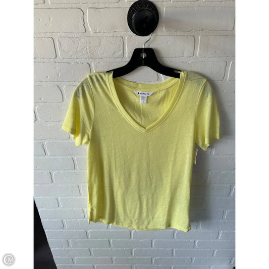 Athletic Top Short Sleeve By Athleta In Yellow, Size: S