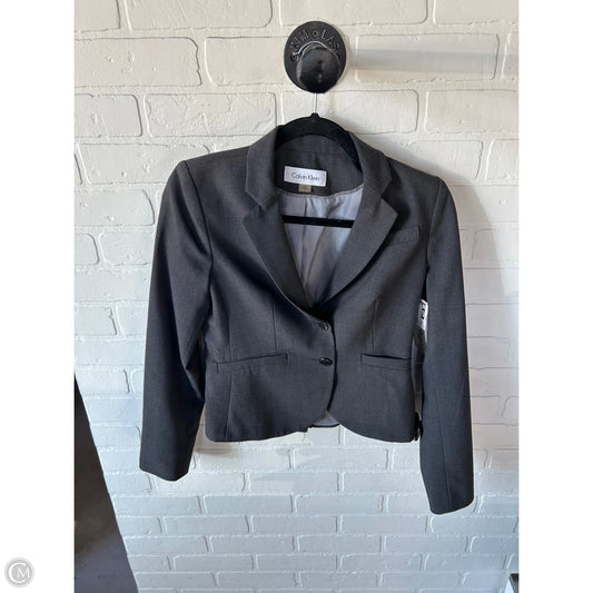 Blazer By Calvin Klein In Grey, Size: Xsp