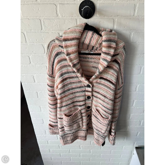 Sweater Cardigan By Alc In Pink & White, Size: Xs