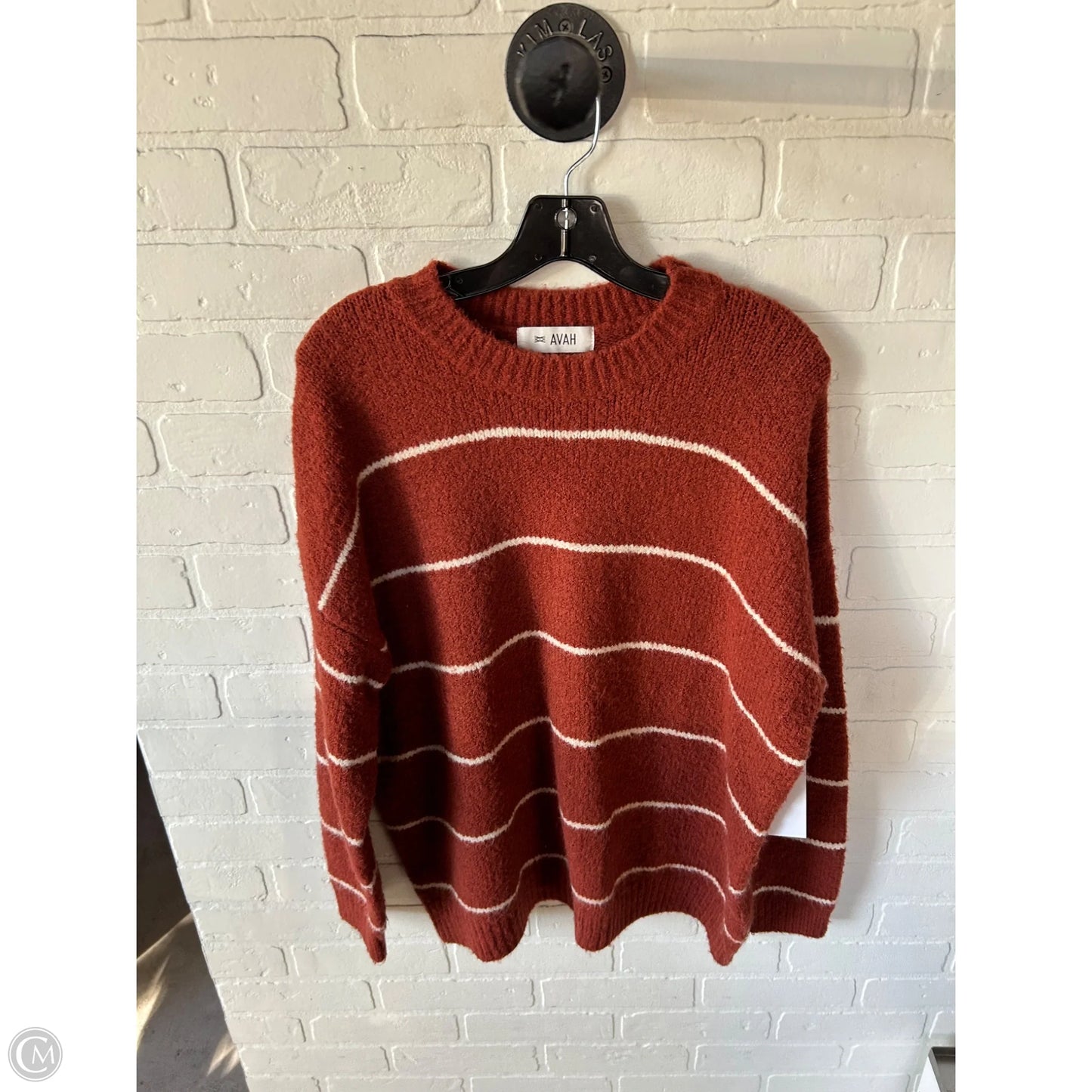 Sweater By Cmb In Brown & Cream, Size: L