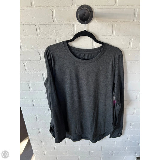 Athletic Top Long Sleeve Crewneck By Athleta In Grey, Size: L