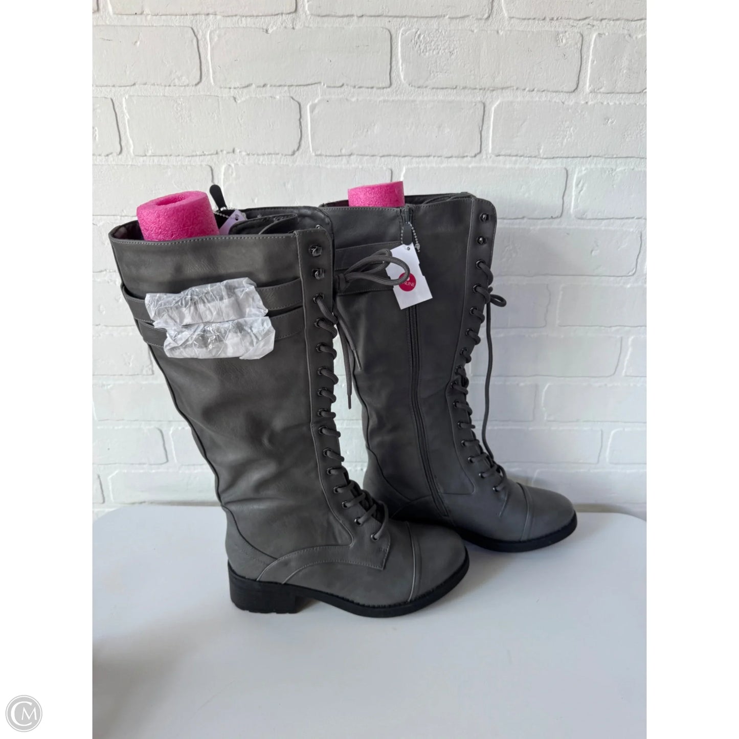 Boots Knee Flats By Dream Pairs In Grey, Size: 8.5