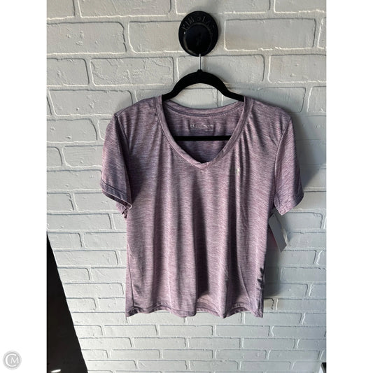 Athletic Top Short Sleeve By Under Armour In Purple, Size: Xl