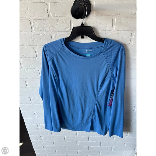 Athletic Top Long Sleeve Crewneck By Columbia In Blue, Size: L