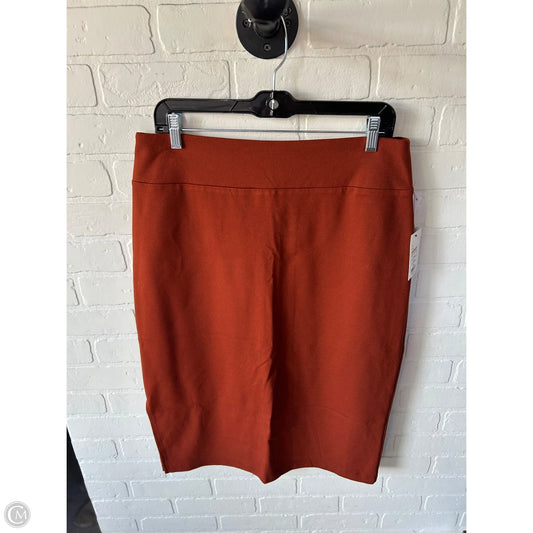 Skirt Midi By Nine West In Brown, Size: 12