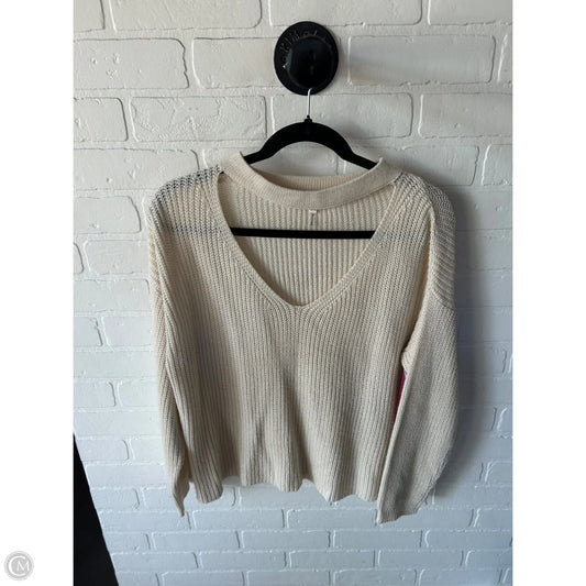 Sweater By Miracle In Tan, Size: S