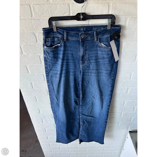 Jeans Wide Leg By J. Jill In Blue Denim, Size: 12