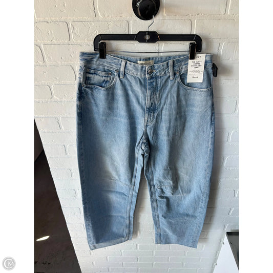 Jeans Wide Leg By Madewell In Blue Denim, Size: 12l