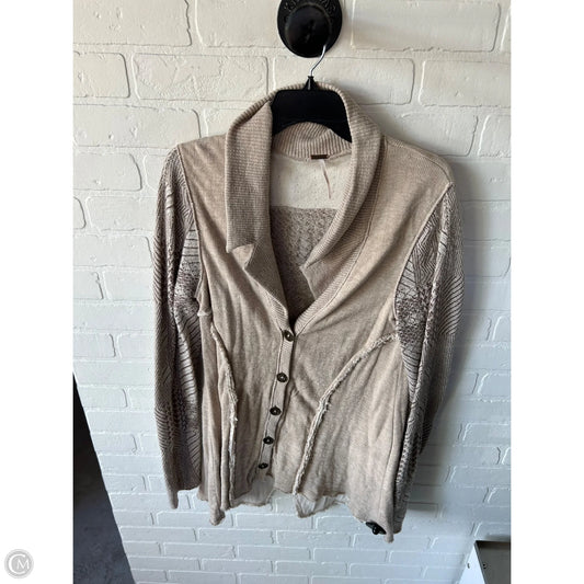Sweater Cardigan By Free People In Tan, Size: L