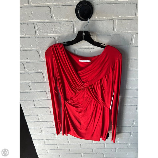 Top Long Sleeve By Bailey 44 In Red, Size: M
