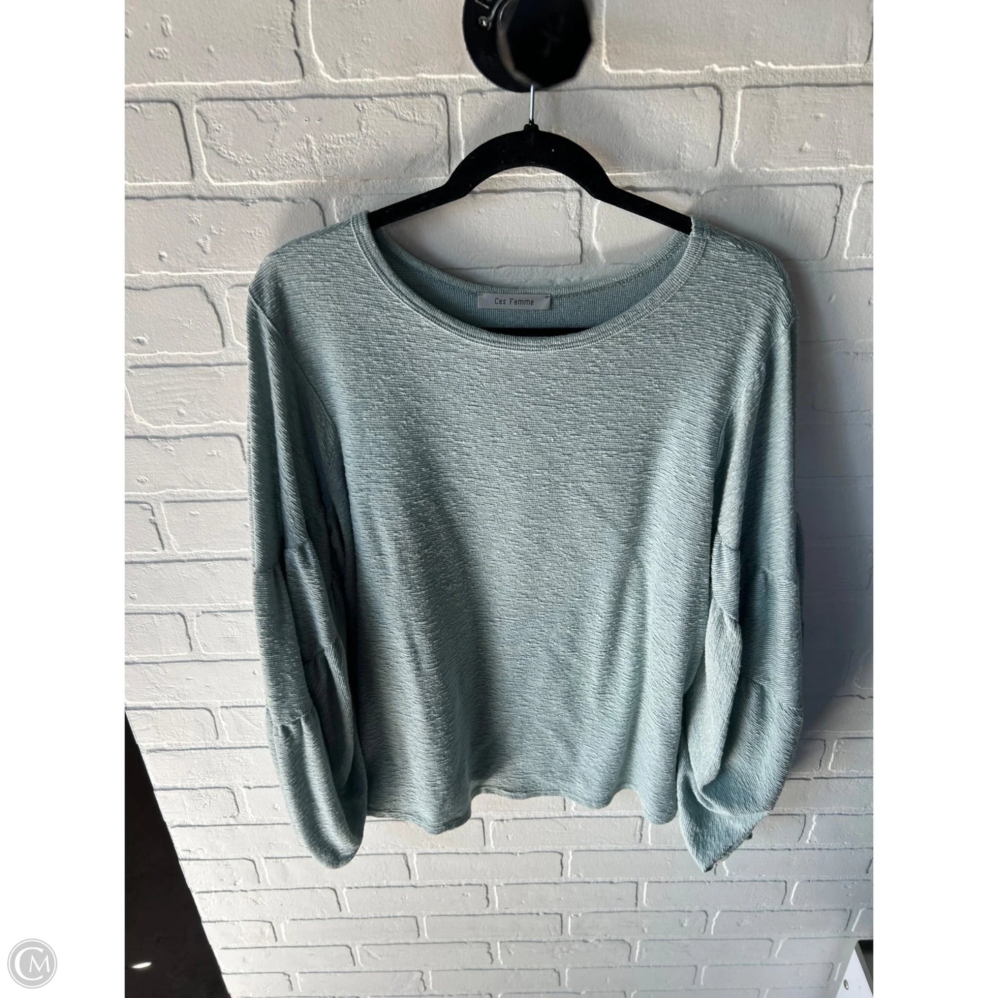 Top Long Sleeve By Ces Femme In Blue, Size: S