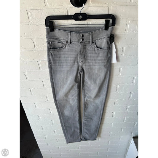 Jeans Straight By White House Black Market In Grey Denim, Size: 0