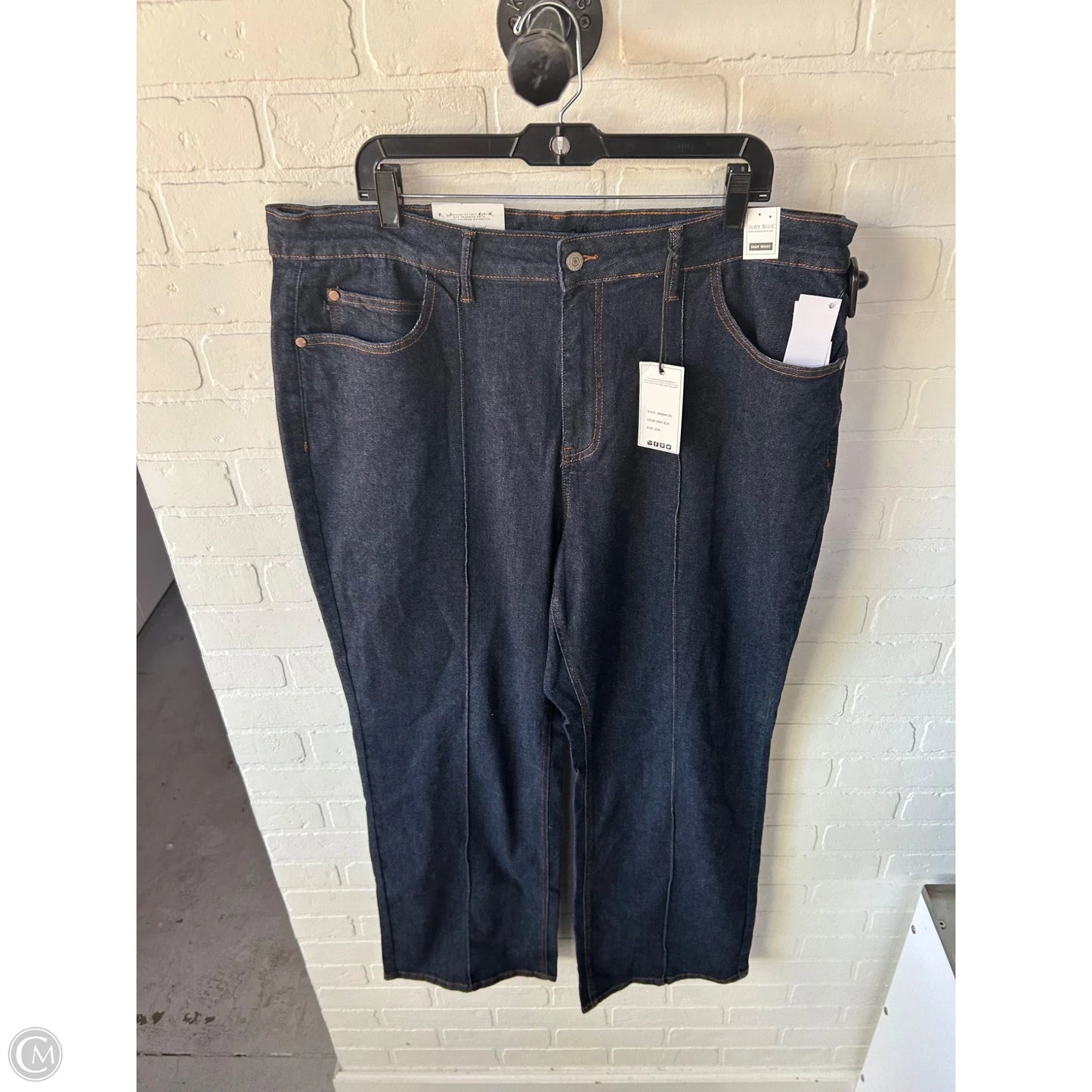 Jeans Wide Leg By Judy Blue In Blue Denim, Size: 22