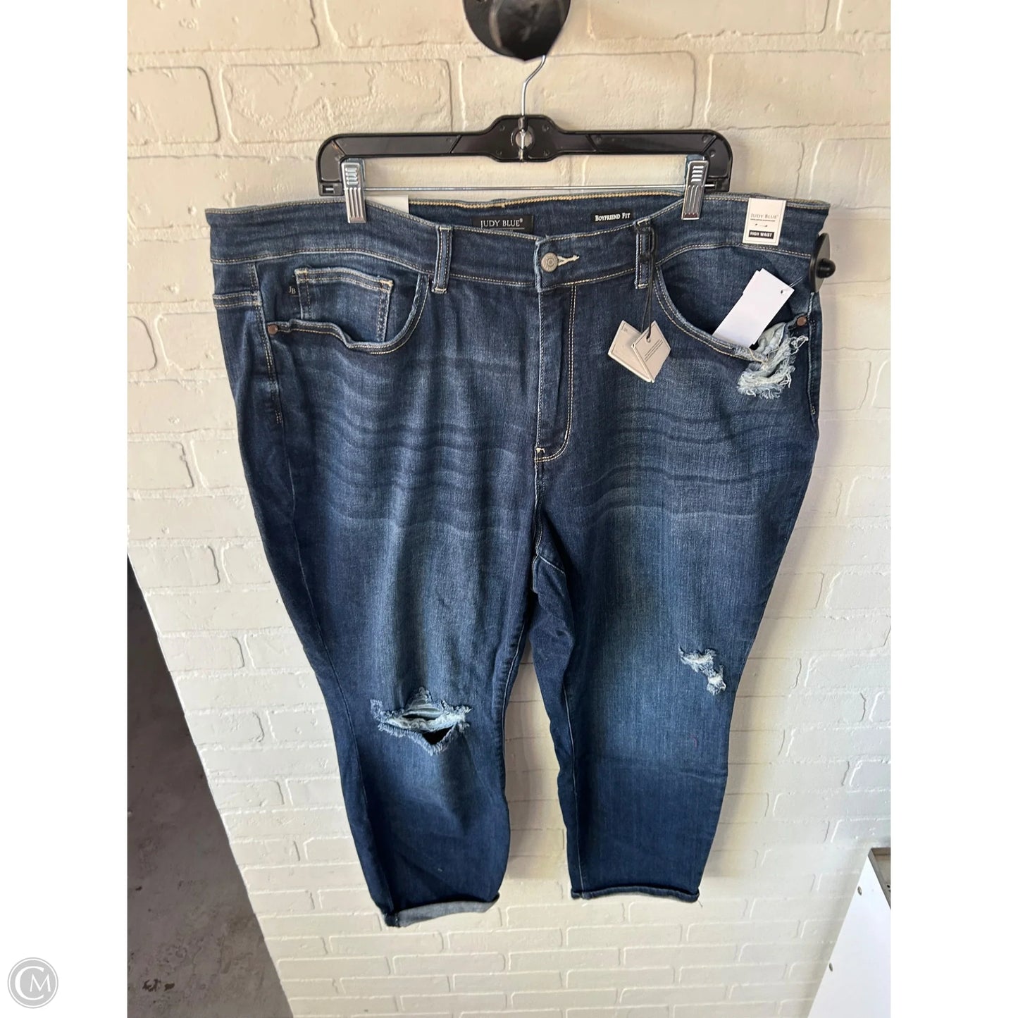 Jeans Boyfriend By Judy Blue In Blue Denim, Size: 22