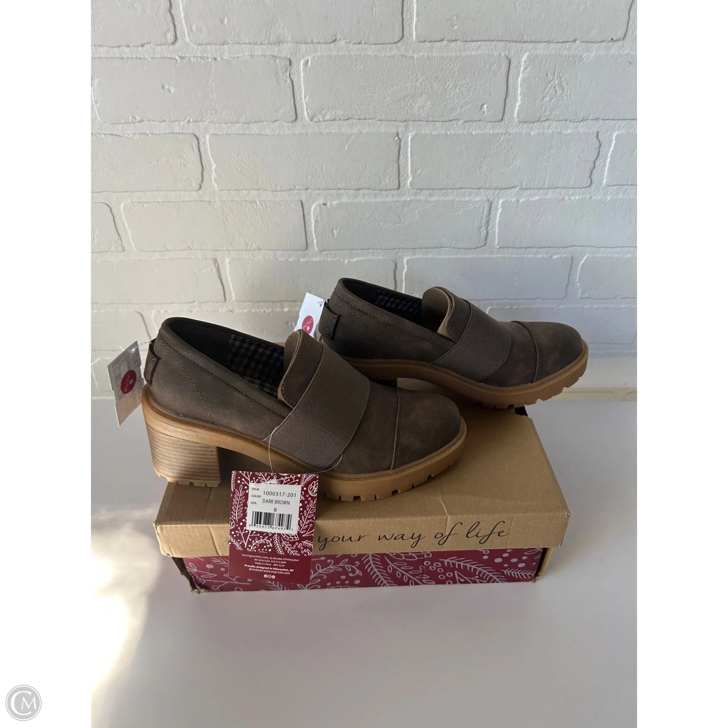 Shoes Heels Block By Muk Luks In Brown, Size: 8