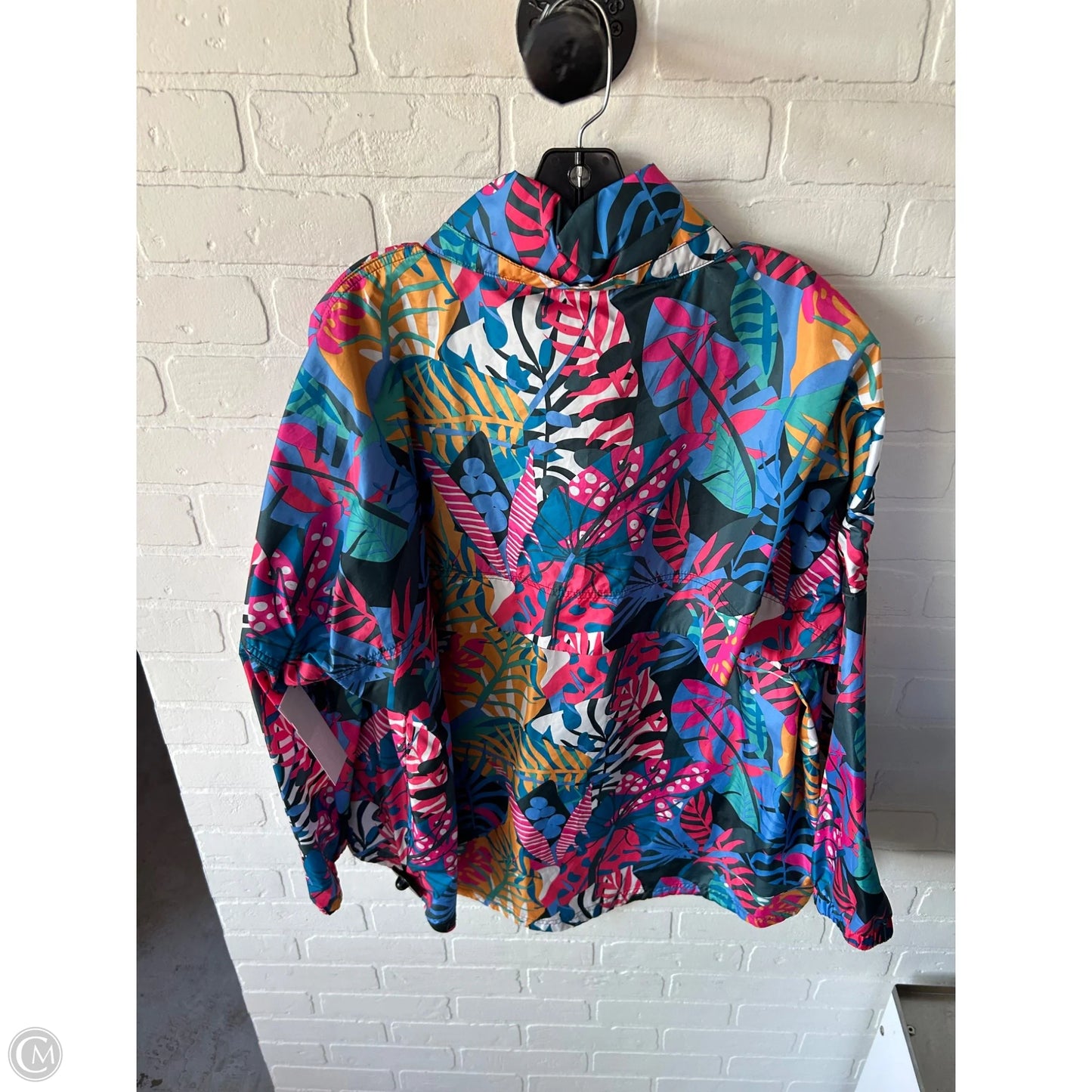 Jacket Windbreaker By Lauren James In Blue & Pink, Size: Xxl