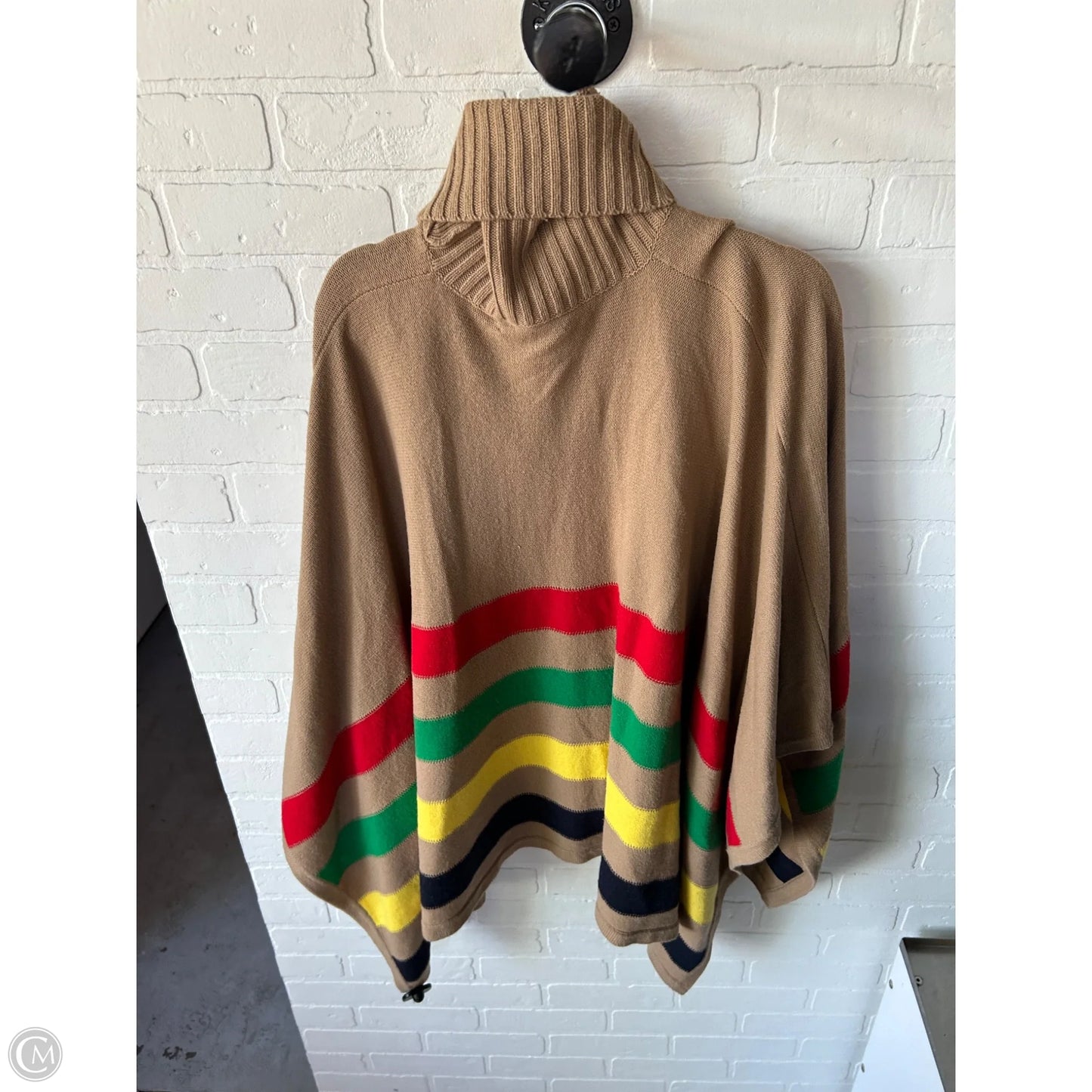 Poncho By Lauren By Ralph Lauren In Tan, Size: L