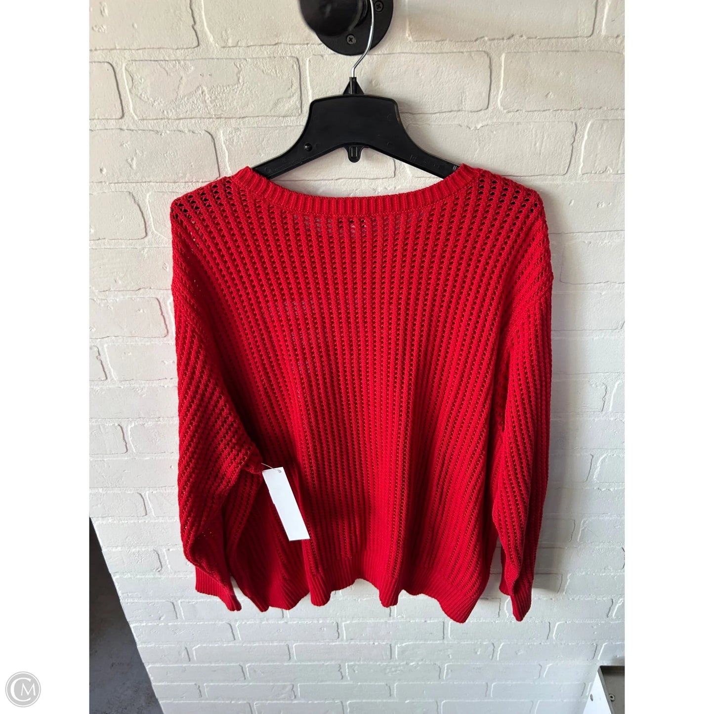 Sweater By Joan Rivers In Red & White, Size: 2x